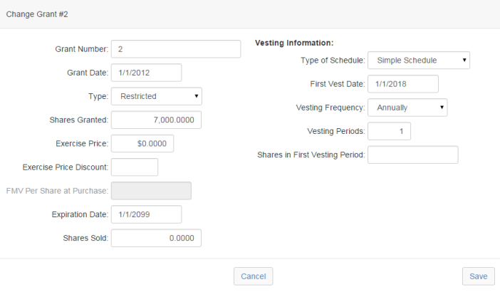 stock options and vesting