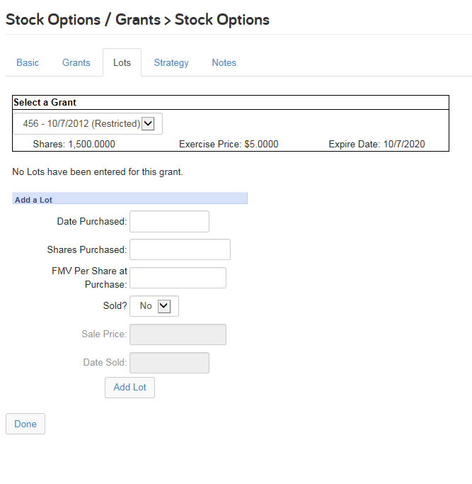 stock options taxes capital gains