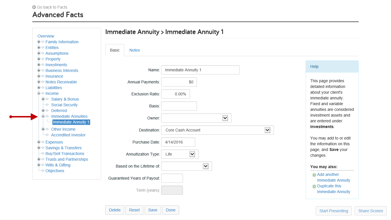 immediate annuity