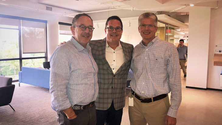 Pictured above is Stephen Langlois, Bob Oros and Ed O'Brien at eMoney's headquarters.
